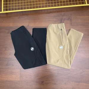 High Quality Mammut Trousers Red Fleece Fabric Zippered Pocket