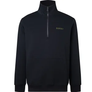 High Quality Gucci Hoodie Black Cotton Air Embroidery
