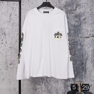 Designer Chrome Hearts Cotton Long-Sleeved T-Shirt