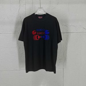 Luxury Gucci Cotton Short-Sleeved T-Shirt For Spring