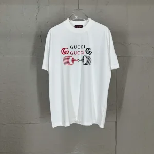 Reps Super Clone Gucci Short-Sleeved T-Shirt Black Cotton Spring Summer