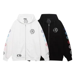 Super Clone Chrome Hearts Cardigan Ash Silk Gradient Print