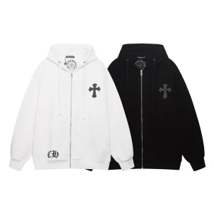 Designer Chrome Hearts Cardigan Red Silk