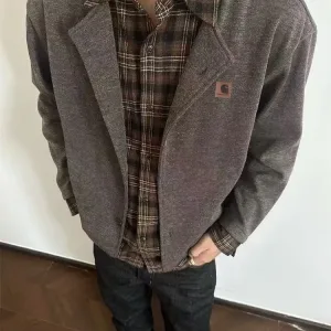 Reps Designer Carhartt Shirts Red Cotton Autumn Winter And Leather Patch