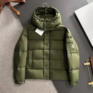 AAA Monk Down Jacket Red Goose Duck Nylon Premium Quality Zippered Pocket