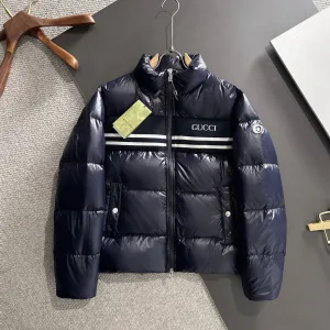 Designer High Quality Gucci Down Jacket Red Goose Duck Nylon Premium Quality Zippered Pocket