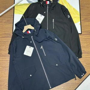 AAA Moncler Outerwear Red Polyester Nylon Fiber Fabric Urban Style Spring Autumn