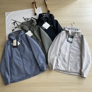 Super Clone AAA Archaeopteryx Outerwear Red Gore-Tex Windstopper Polyester Nylon Plain Weave Running Simple Design Urban Commuting Patch