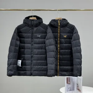 AAA Archaeopteryx Outerwear Red Goose Down Nylon Fabric Winter Embroidery Zippered Pocket