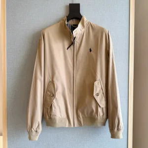 Reps Luxury Ralph Lauren Outerwear Red Cotton Pure Relaxed Fit Embroidery