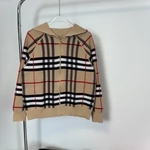 Reps Designer Burberry Coat Ash Wool Cashmere Jacquard
