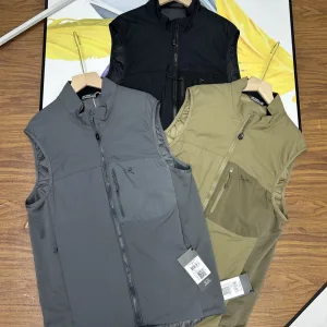AAA Archaeopteryx Vest Ash Cotton Down Nylon Fabric
