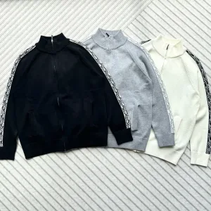 Super Clone Dior Coat Ash Cotton Wool Blend Embroidery