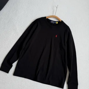 Reps Designer Ralph Lauren Long-Sleeved Sweatshirt Red Cotton Autumn Embroidery 3D Logo