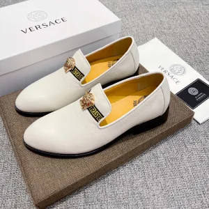 High Quality 1:1 Versace Abs Leather Shoes For Spring