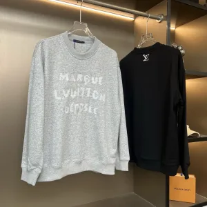AAA Reps Louis Vuitton Hoodie Red Cotton Silk Embroidery