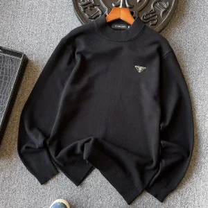 High Quality Super Clone Prada Sweater Red Wool Fine Delicate And Soft To The Touch