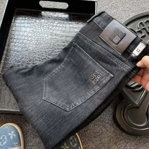 Designer Super Clone Loewe Jeans Red Cotton Long-Staple Denim Running