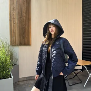 High Quality Prada Jacket Blue Cotton Autumn Winter And Early