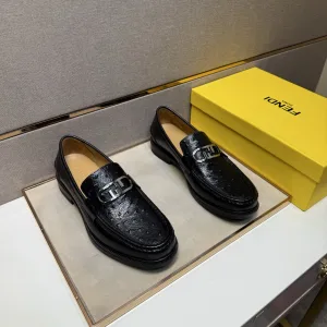 Luxury Designer Fendi Leather Shoes Color Genuine Cowhide