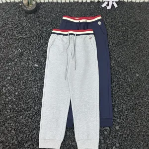 Designer Moncler Sweatpants Red Cotton Pure Autumn Winter