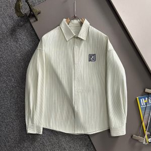 Luxury Aaa Fendi Cotton Long-Sleeved Shirt