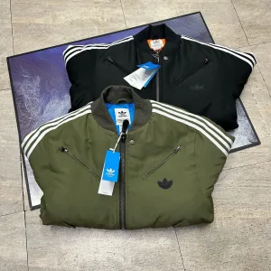 Super Clone Adidas Outerwear Red Cotton Silk Polyester Nylon Ribbed Fabric Spring Autumn Zippered Pocket