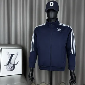 High Quality Super Clone Adidas Long-Sleeved Shirt Red Cotton Air Spring Zippered Pocket