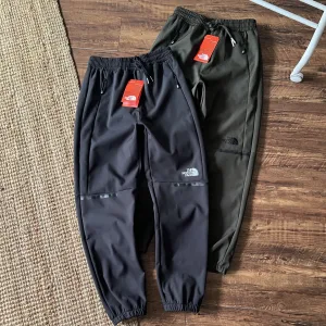 AAA North Trousers Red Nylon Softshell Fabric Fleece Quick-Drying Relaxed Fit Unrestricted Movement Daily Commute Autumn Winter And