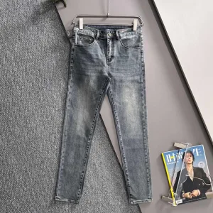 Luxury Fendi Pants Cotton Plain Weave Denim