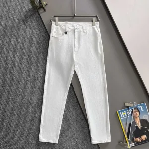 Luxury Super Clone Burberry Pants Plain Weave Denim