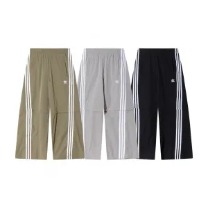 AAA High Quality Adidas Wide-Leg Pants Red Polyester Lace Embroidery Heavy