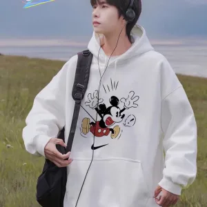 Reps Super Clone Nike Hoodie Red Cotton Down Autumn