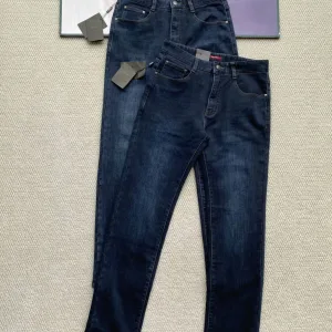 Super Clone Prada Jeans Red Cotton Long-Staple Spandex Denim Autumn Winter Metal Logo