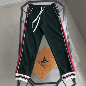 AAA Reps Gucci Sweatpants Green Cotton Pure Embroidery