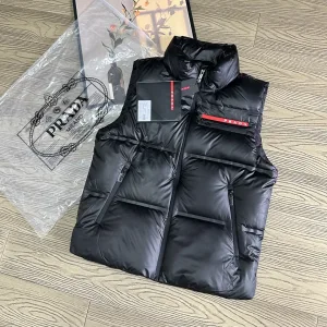 Designer Reps Prada Outerwear Red Eva Goose Down Nylon Microfiber Fabric
