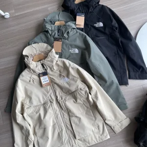 Super Clone North Outerwear Green Windstopper Daily Commute Autumn Windproof Cuffs
