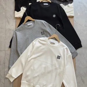 Reps Stone Island Sweatshirt Ash Cotton Soft And Gentle Spring Autumn Winter