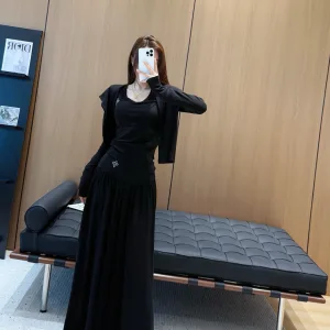 Luxury Super Clone Chrome Hearts Long Skirt Red
