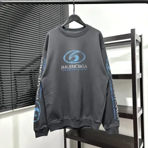 AAA Balenciaga Sweatshirt Red Cotton Embroidery