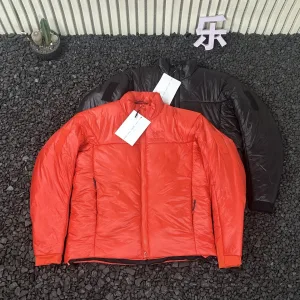 Luxury Designer Archaeopteryx Jacket Red Cotton Silk Down Nylon Twill Fabric Professional Outdoor Winter Embroidery