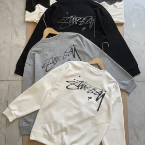 AAA Stussy Hoodie Ash Cotton Spring Autumn Winter Crisp Silhouette