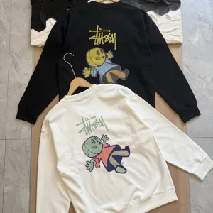 Designer Stussy Hoodie Ash Cotton Spring Autumn Winter Crisp Silhouette