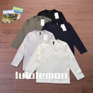 High Quality Super Clone Lululemon Long-Sleeved Shirts Blue Soft And Elastic Running Light Business Autumn Winter
