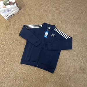Luxury Adidas Long-Sleeved Shirts Red Down Polyester Zippered Pocket