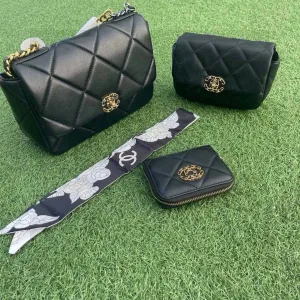 Designer Super Clone Chanel Silk Scarf Gold