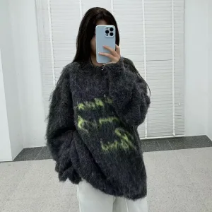 Super Clone Givenchy Skirt Red Mohair Jacquard Pattern