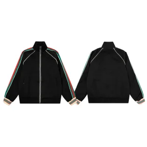 AAA Gucci Coat Red Cotton Pure Jacquard Embroidered Fabric Exquisite Tailoring Embroidery Plastisol Printing