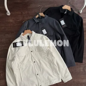 Reps Super Clone Lululemon Shirt Red Down Twill Zippered Pocket