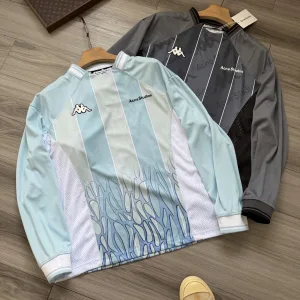 Super Clone Acne Studios Long-Sleeved T-Shirt Blue Nylon Mesh Fabric 3D Logo